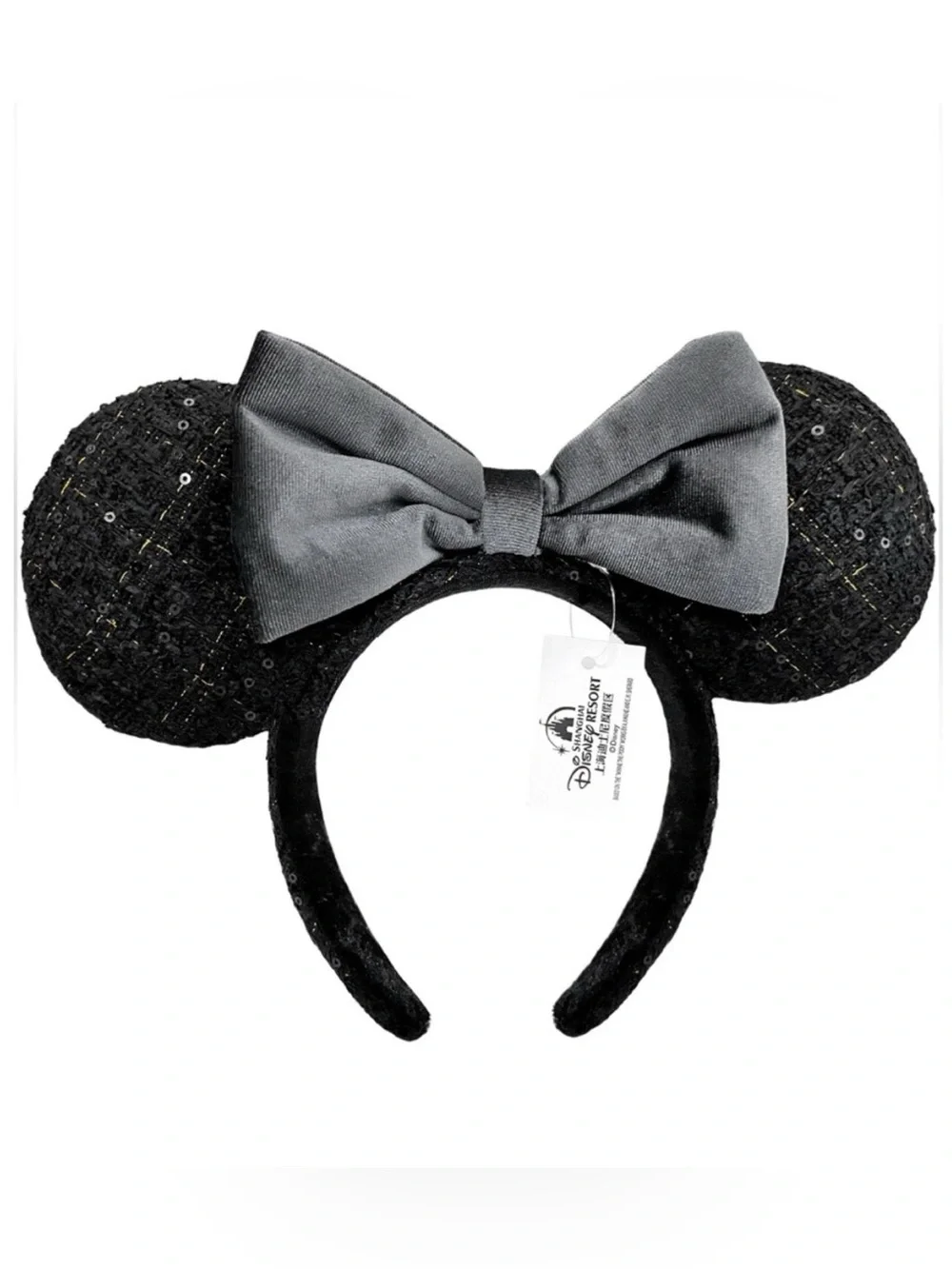 NWT DISNEY PARKS Japan Tokyo Disney Resort Black Bow Mickey Minnie Ears Headband